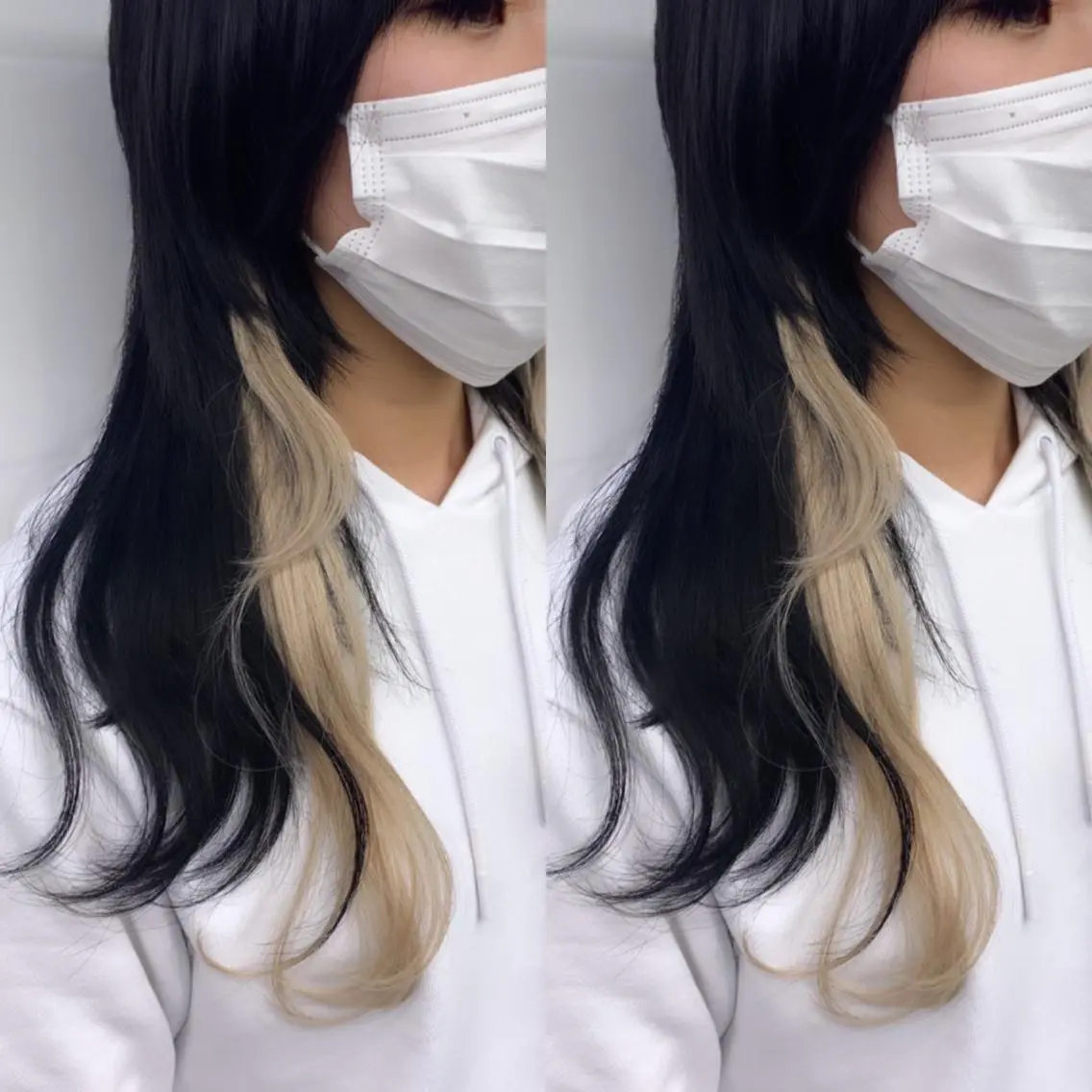 ロング プルエクステ エクステ ハイライト 髪質改善 ヨシンモリ ヘアカラー エクステ プルエクステ 🖤MIYUのヘアスタイル