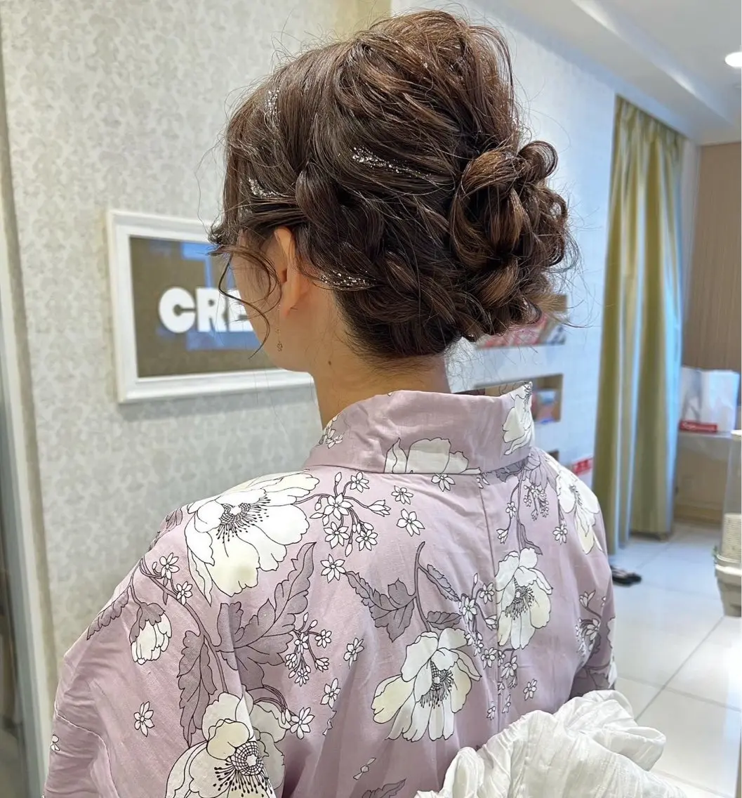お祭りヘアアレンジ🍧 🎆 💕(アップスタイル)の写真