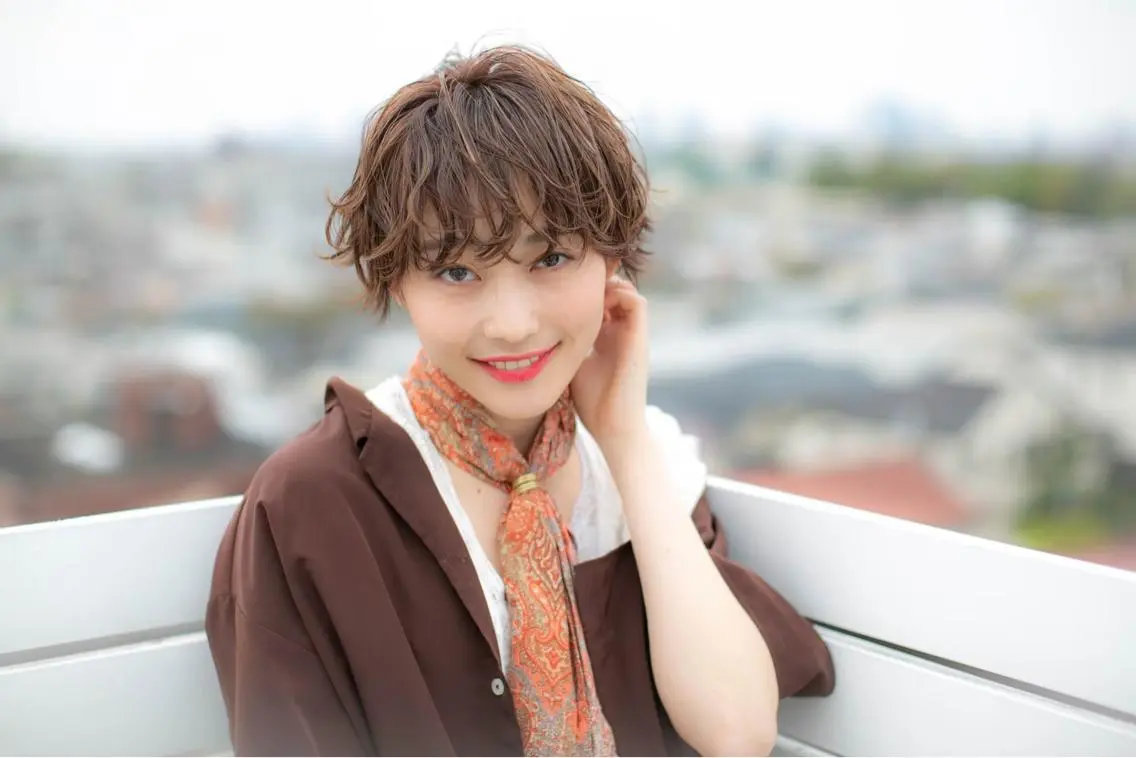 ショート 髪質改善ストレート、 カラー清野雄大のヘアスタイル