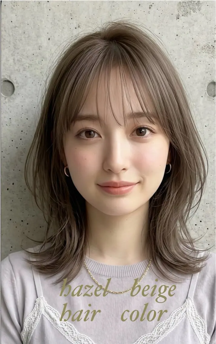 前髪カット+透明感カラーの写真