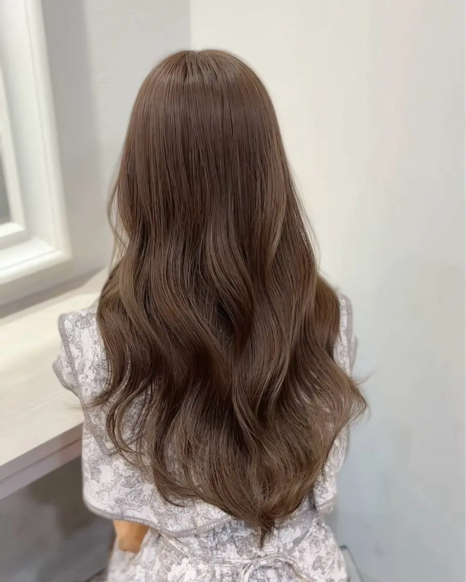 ロング カラー ベージュカラー ブリーチ ダブルカラー グレージュ ラベンダーカラー ioe 茶屋町のヘアスタイル