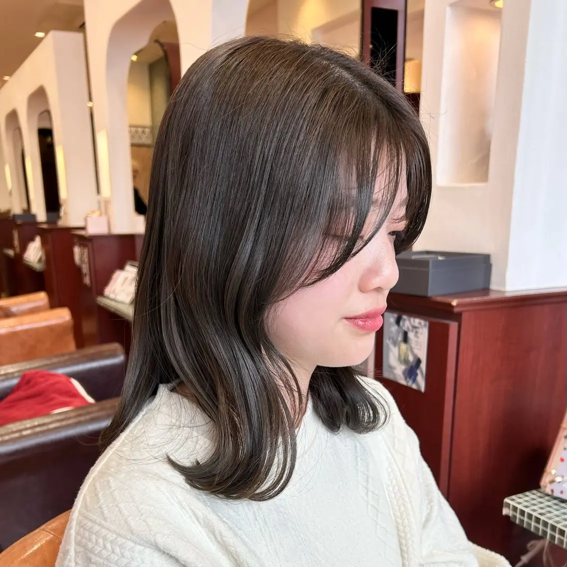 ミディアム カラー 透明感カラー 🌸HONOKA🌸 【グレージュ】のヘアスタイル