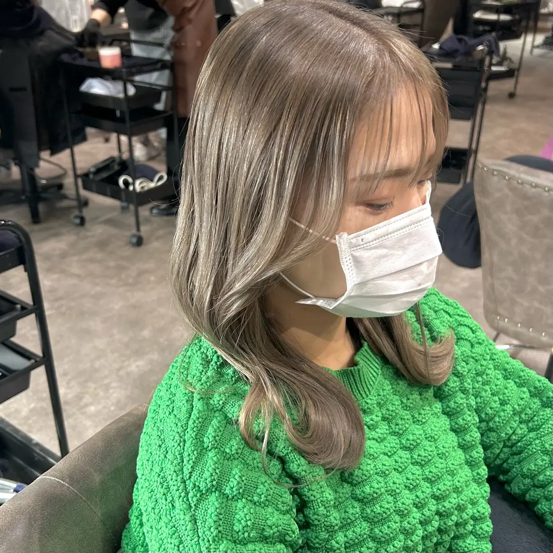 ミディアム カラー ヘアカラー トリートメント kaho/ 透明感カラー🫧のヘアスタイル