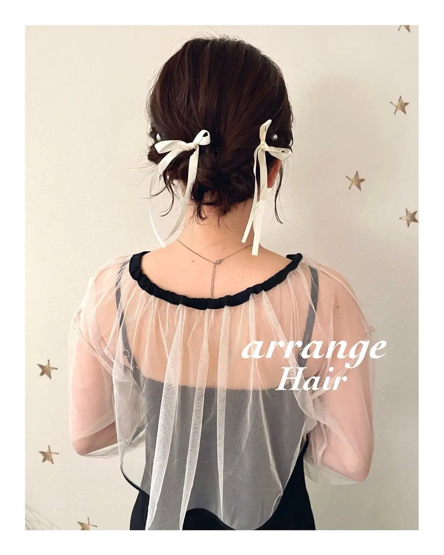 ミディアム ヘアアレンジ ヘアセット 市川 千夏のヘアスタイル