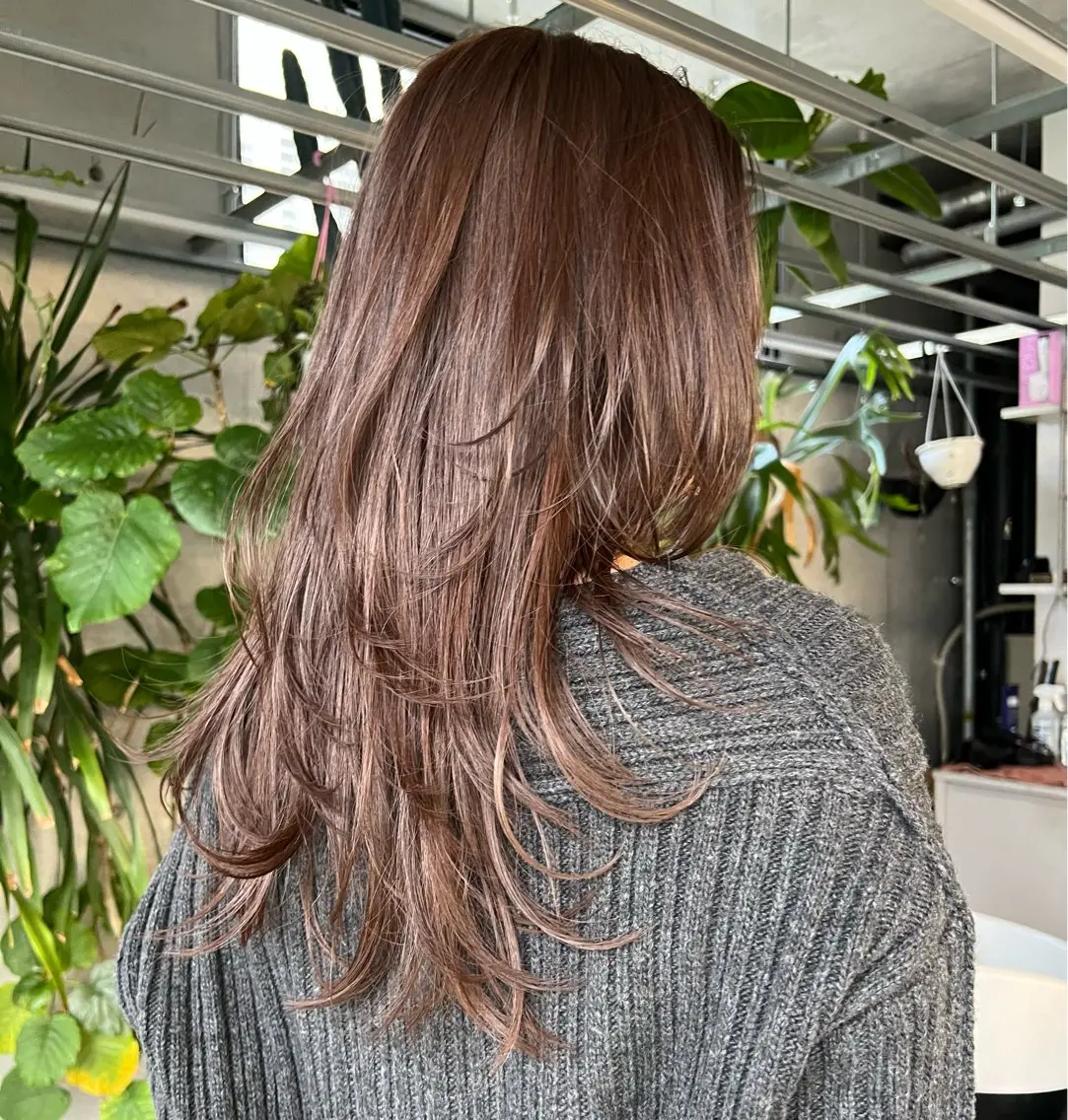 ロング カラー カット ヘアカラー ハッシュカット カシマハヤトのヘアスタイル