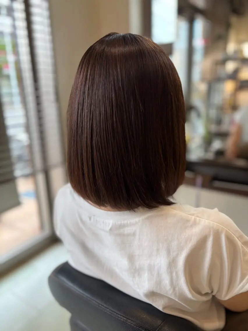 ミディアム 縮毛矯正 💛 みおのヘアスタイル