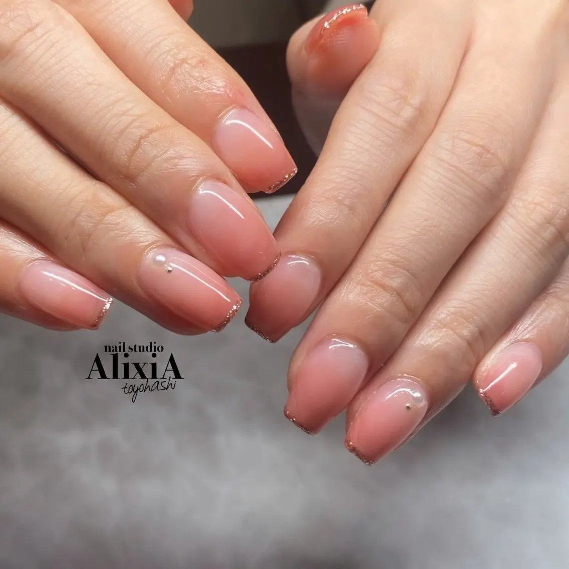 ネイル ラメ(グリッター) AlixiA ゆみのネイルデザイン