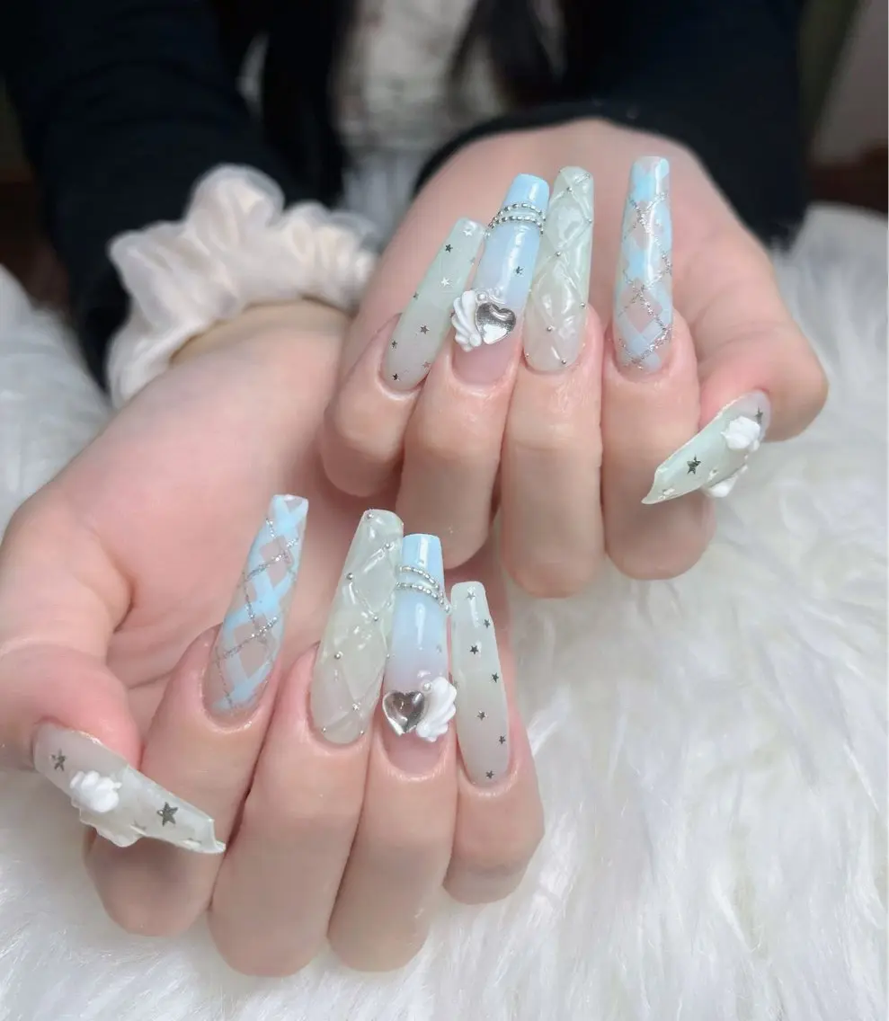 ネイル アートネイル オーロラネイル チークネイル 長さ出し フットネイル Smile nails92のネイルデザイン