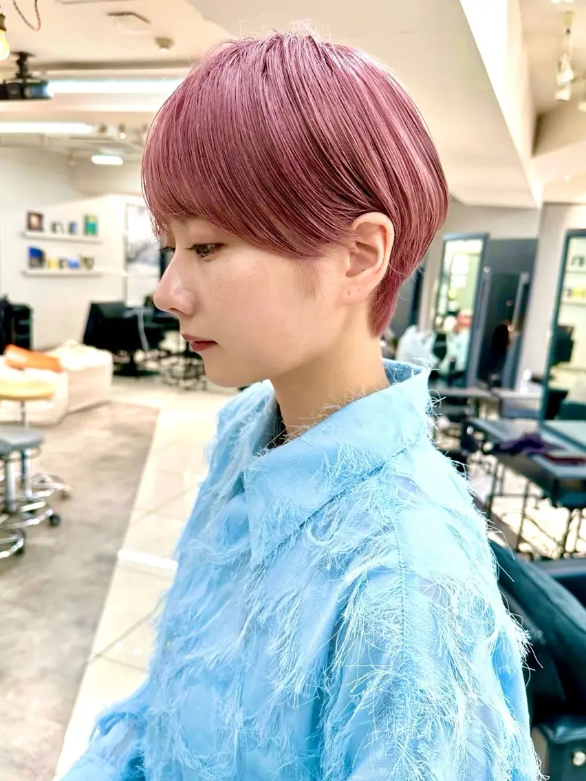 ショート カット ヘアカラー 骨格診断で絶対可愛い ✨丸みショート✨凌弥のヘアスタイル