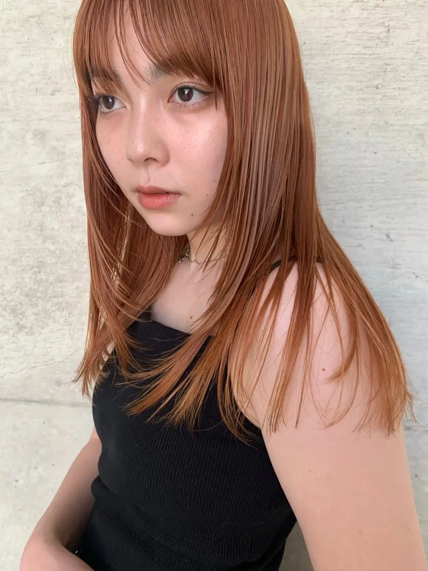 セミロング 落合希 Olivebeigeのヘアスタイル