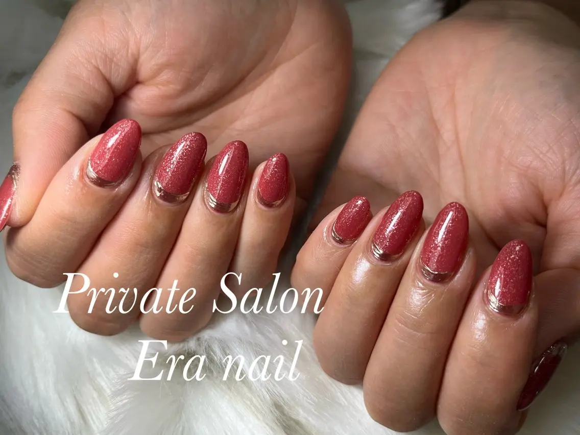 ネイル ミラーネイル ワンカラーネイル ハンドネイル Era nailのネイルデザイン
