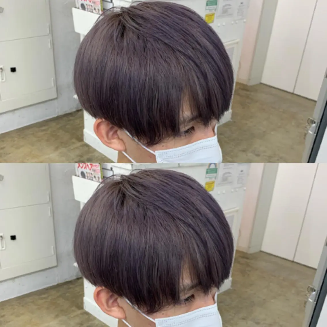 ショート カラー メンズ メンズブリーチ ブリーチ パープルカラー シルバー カット ヘアカラー メンズ専門店 店長 小柳 裕夢のヘアスタイル