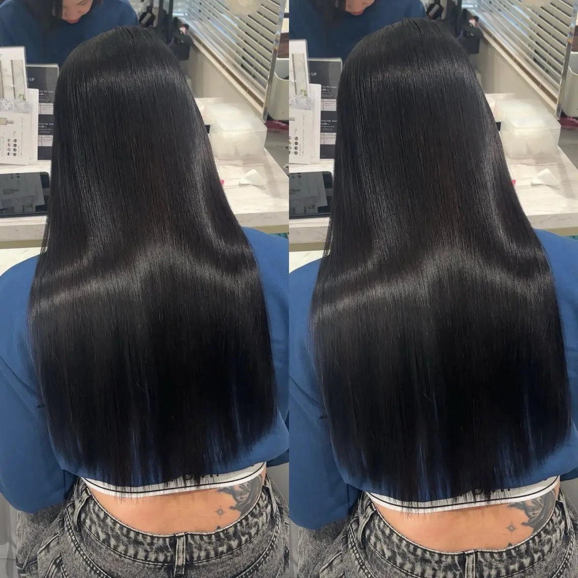 ロング カット ヘアカラー 縮毛矯正 トリートメント 今話題の艶髪矯正 美艶カラー/FUKAのヘアスタイル