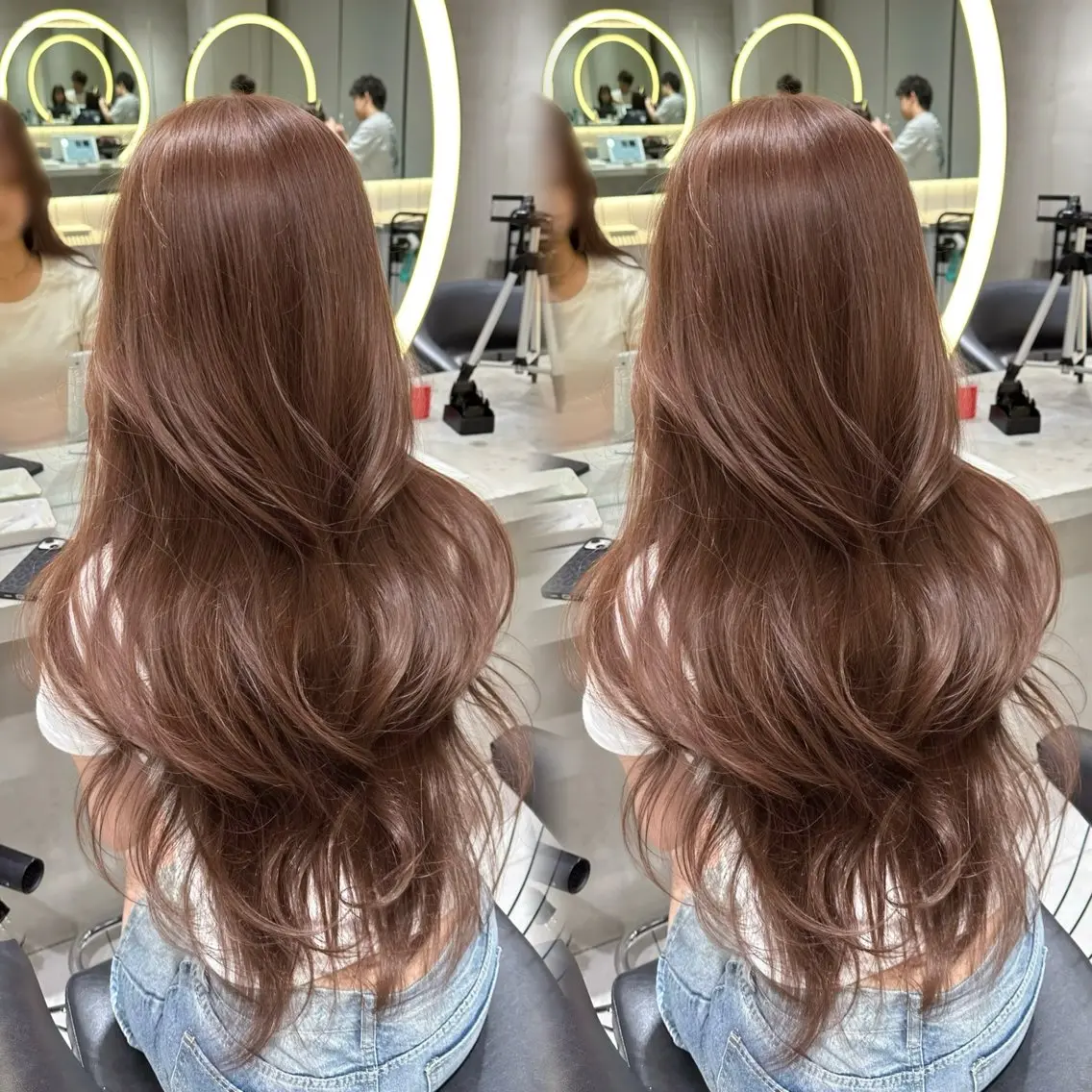 ロング カラー 透明感カラー レイヤーカット 韓国レイヤー × ハイトーン/コウスケのヘアスタイル