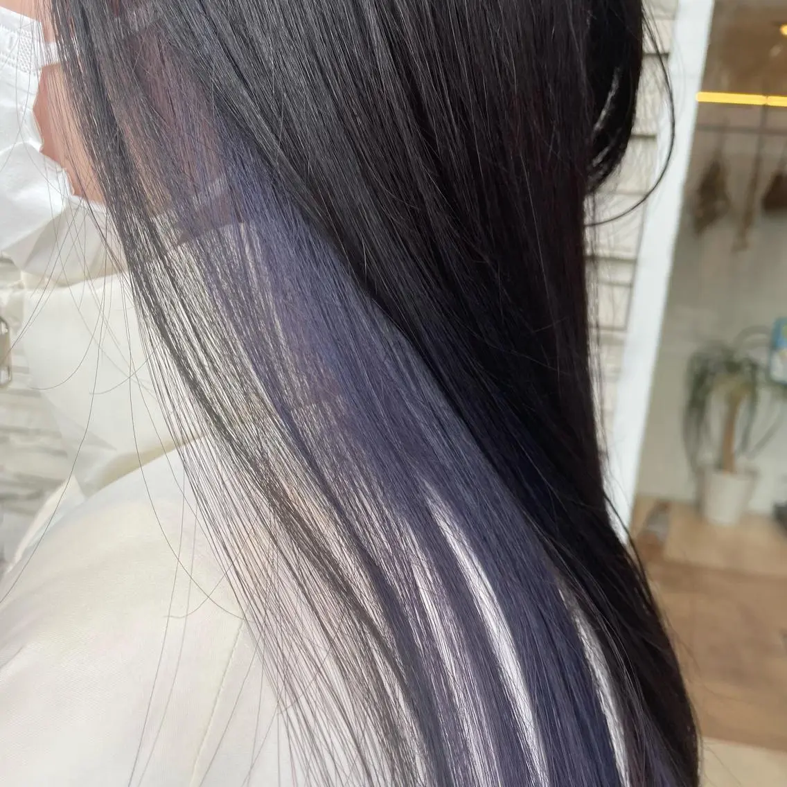 ロング カラー ラベンダーカラー ふるはし みなのヘアスタイル