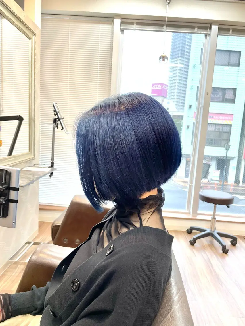ショート カラー ブルーカラー ショートヘア hair deep /田口貴也のヘアスタイル