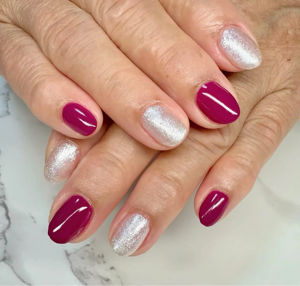 ネイル キラキラネイル マグネットネイル ミラーネイル ニュアンスネイル ワンカラーネイル Mai’s nailのネイルデザイン