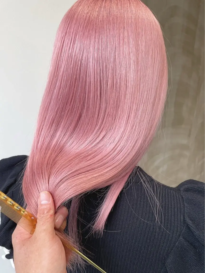 ロング カラー ヘアカラー トリートメント ダブルカラーが得意 髙木千惺/大須のヘアスタイル