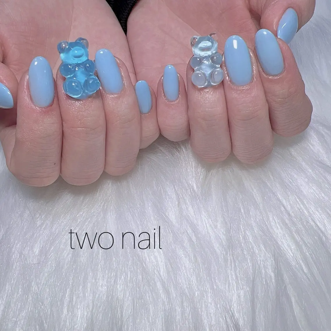 ネイル ネイルチップ ホワイト ハンドネイル two nailのネイルデザイン