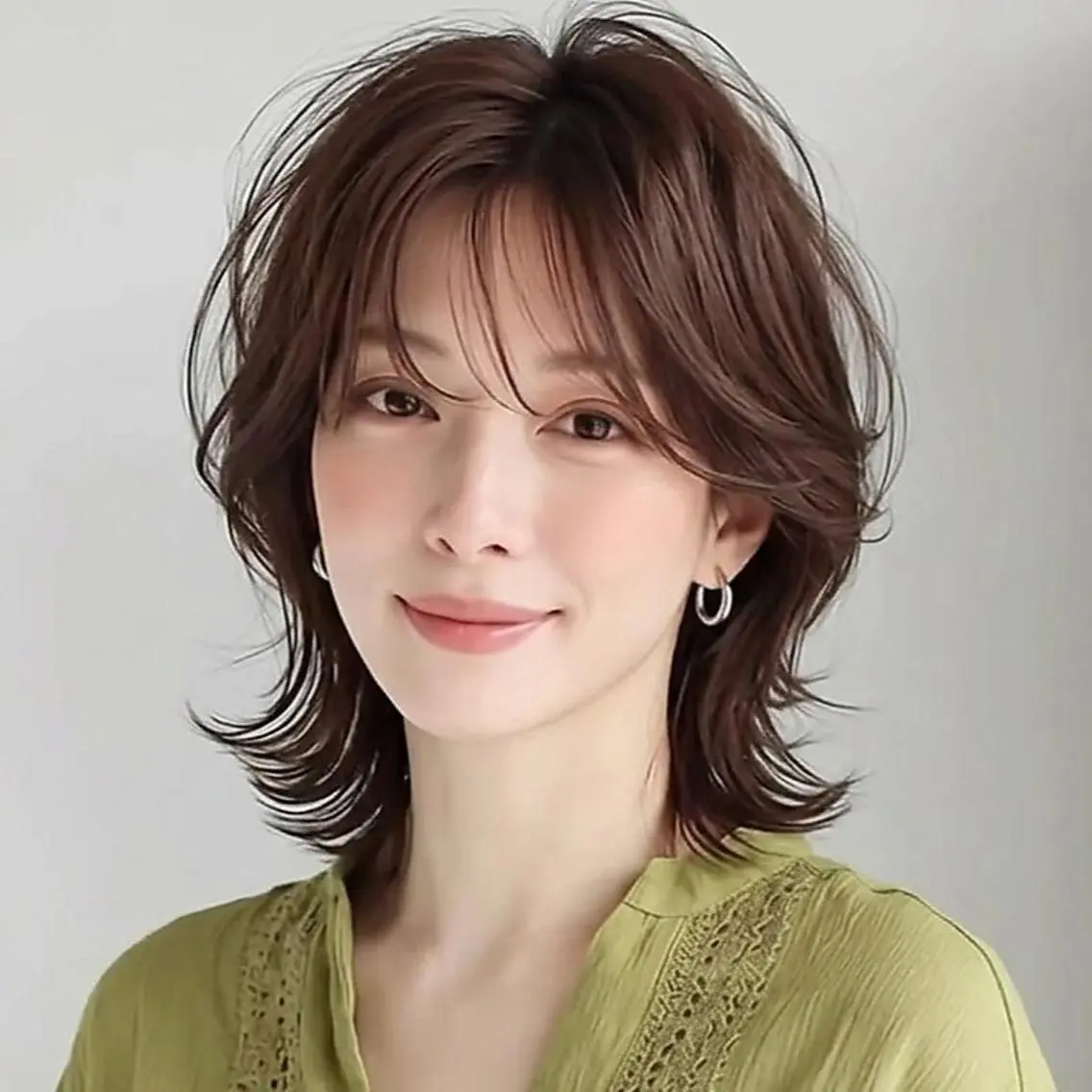 ミディアム 艶髪ストレート❇️ レイヤー❇️出町光流のヘアスタイル