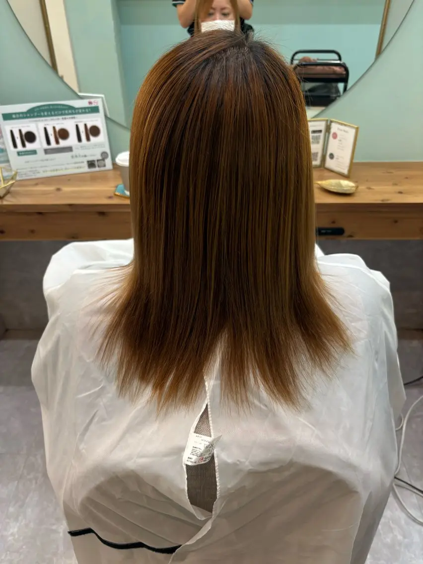 セミロング 縮毛矯正 カラーモデル🦕/ 彩羽🫧🪽のヘアスタイル