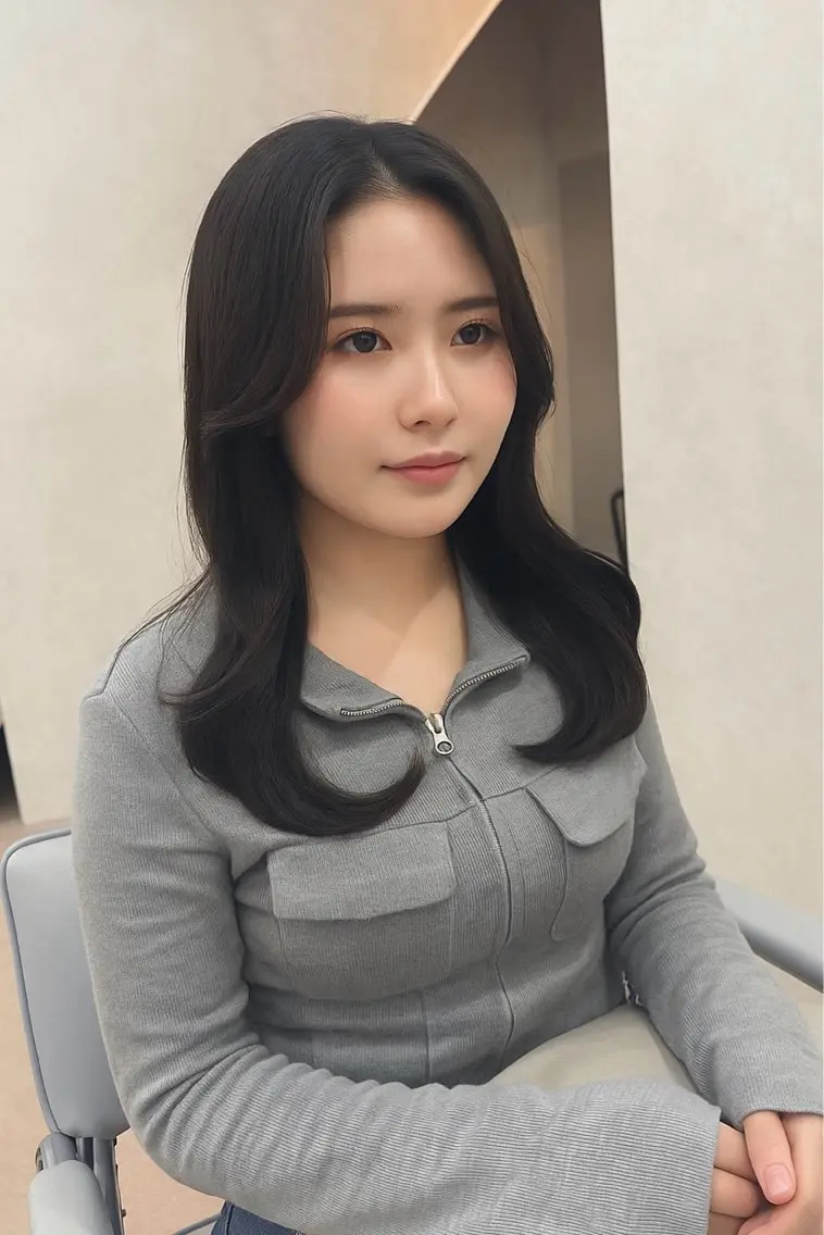 セミロング ヘアカラー トリートメント ✨レイヤーカット✨ 顔まわり✂️鎌倉楓麻のヘアスタイル