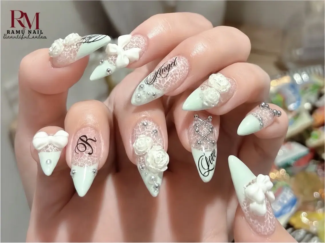 ネイル キラキラネイル マグネットネイル ミラーネイル ピンク 夏ネイル ハンドネイル RAMU Nail 恵比寿店のネイルデザイン