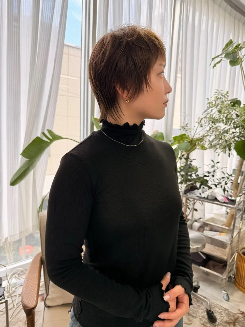 ショート ベリーショート 似合わせカット オン眉 ショートヘア ウルフカット ショート パーマ専門 小山慶太のヘアスタイル