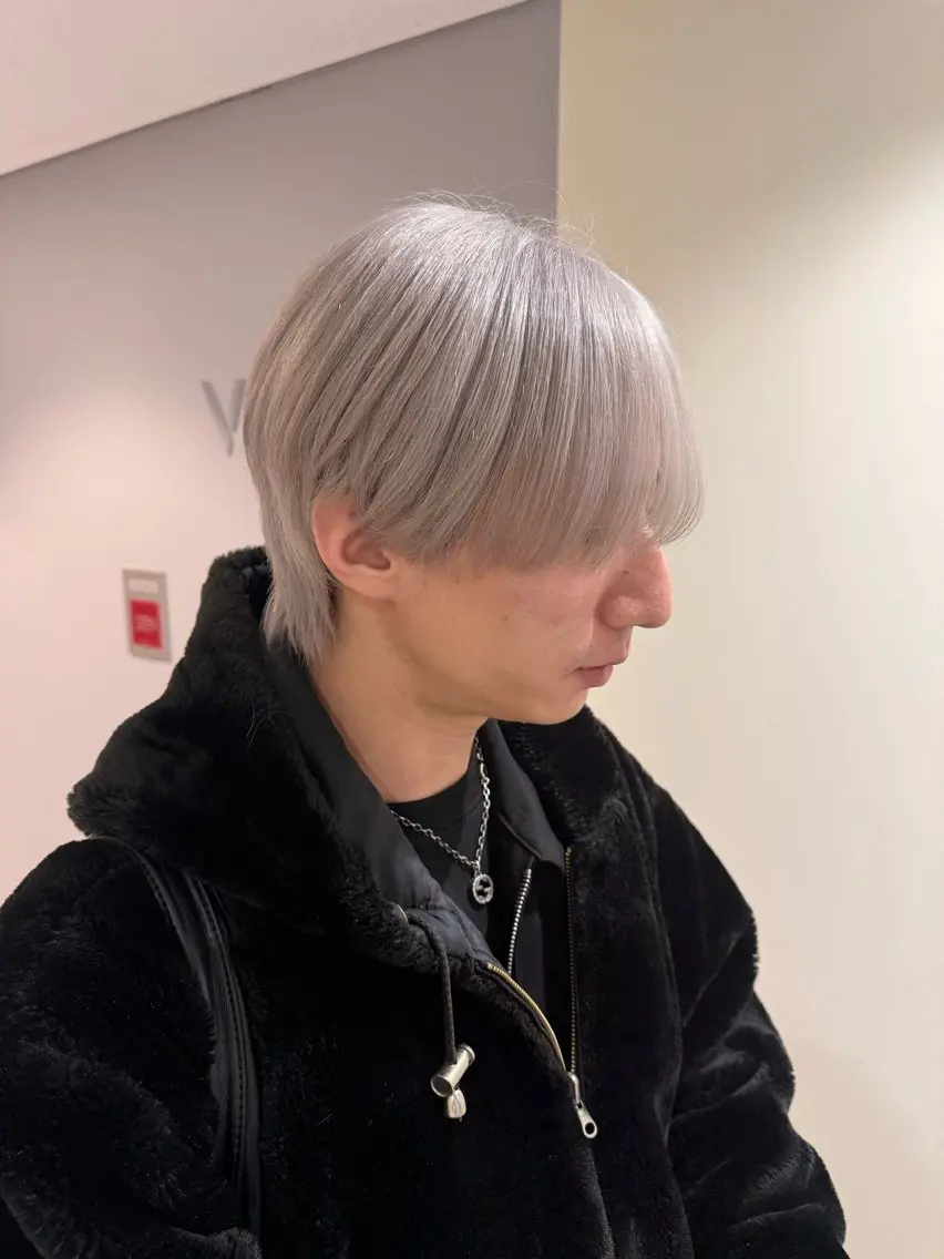 ショート カラー シルバー ホワイトシルバー ヘアカラー トリートメント ヘアセット ハイトーンレイヤー 顔まわりSOTAのヘアスタイル