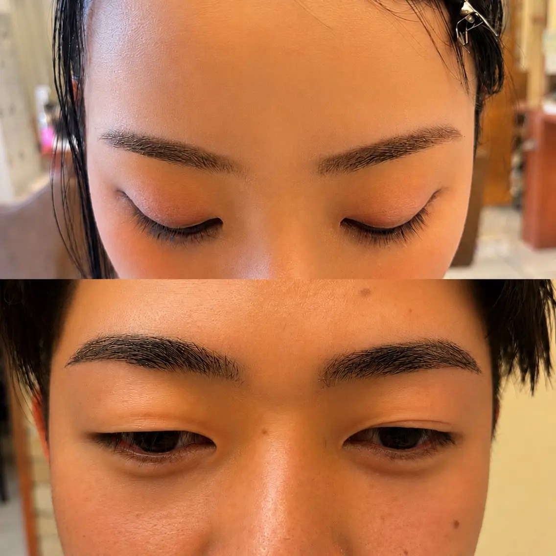 アイブロウ ワックス脱毛 眉カット メンズ特化 美花のヘアスタイル