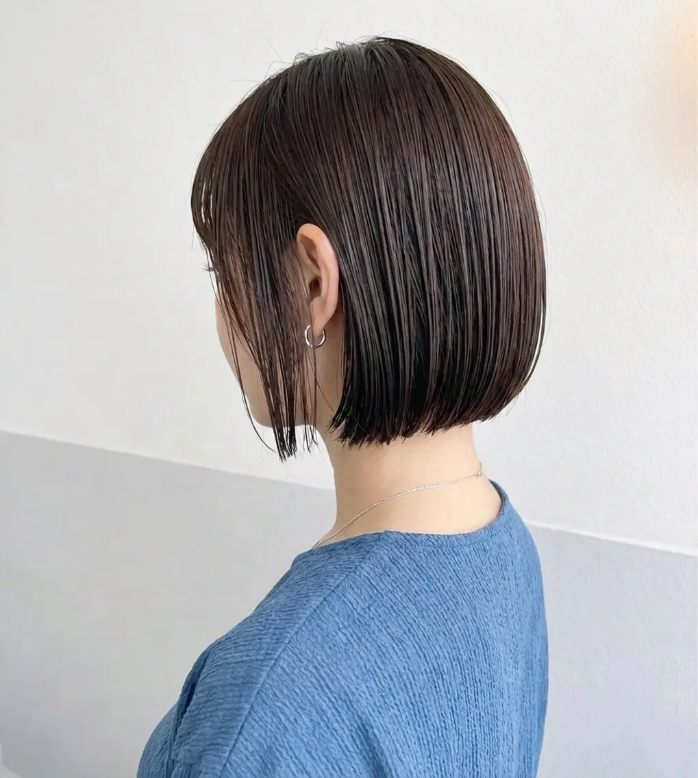 ショート カラー ブラウンカラー ボブ カット トリートメント 小林 佳祐のヘアスタイル