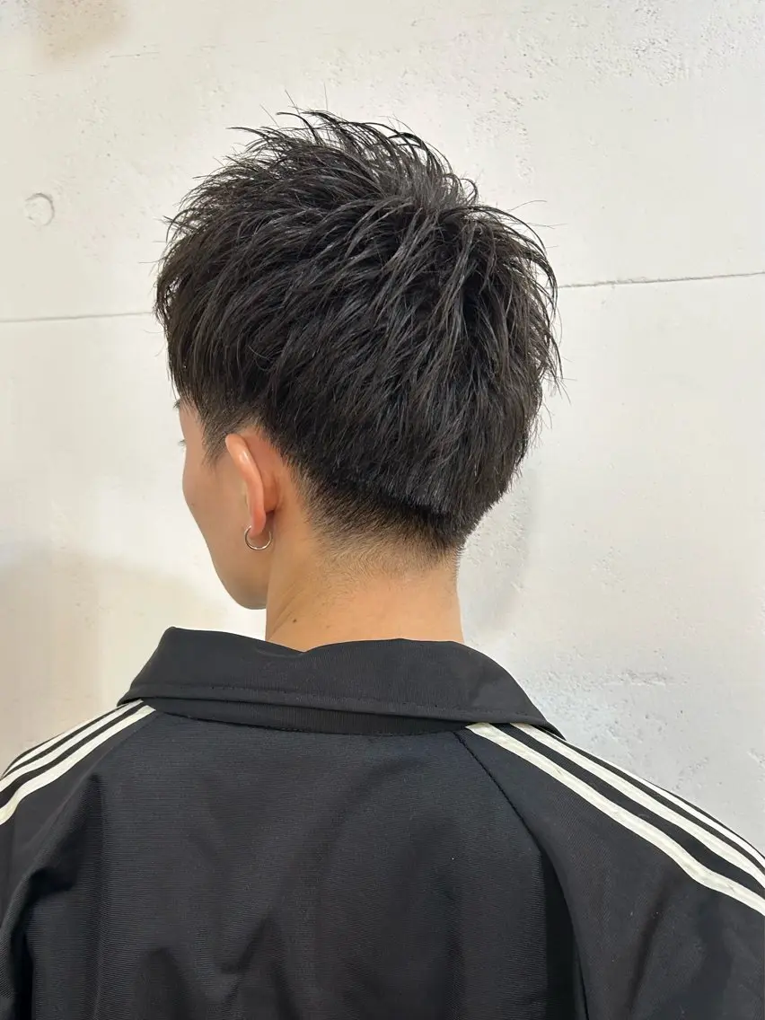 メンズ アップバング 刈り上げ カット メンズ特化美容師 水野友貴のヘアスタイル