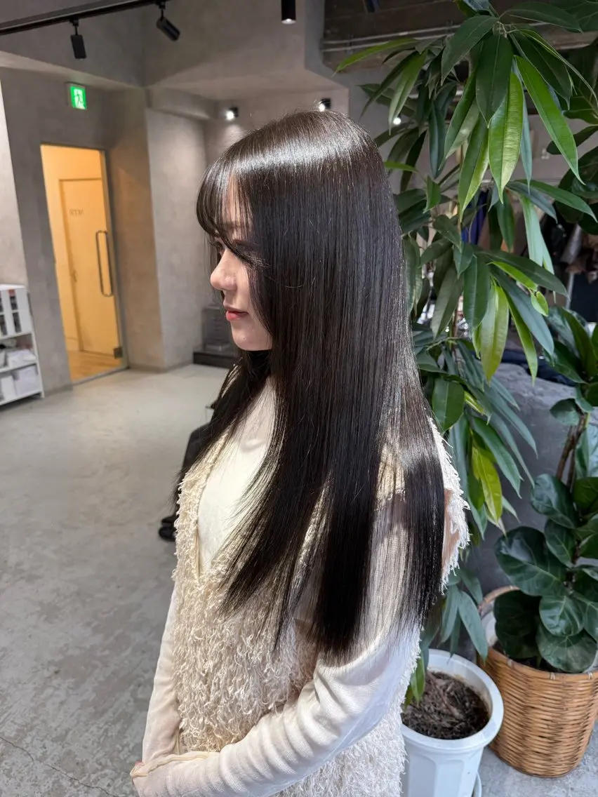 ロング カラー 透明感カラー ヘアカラー 新潟万代/暖色・ 透明感カラー/アミのヘアスタイル