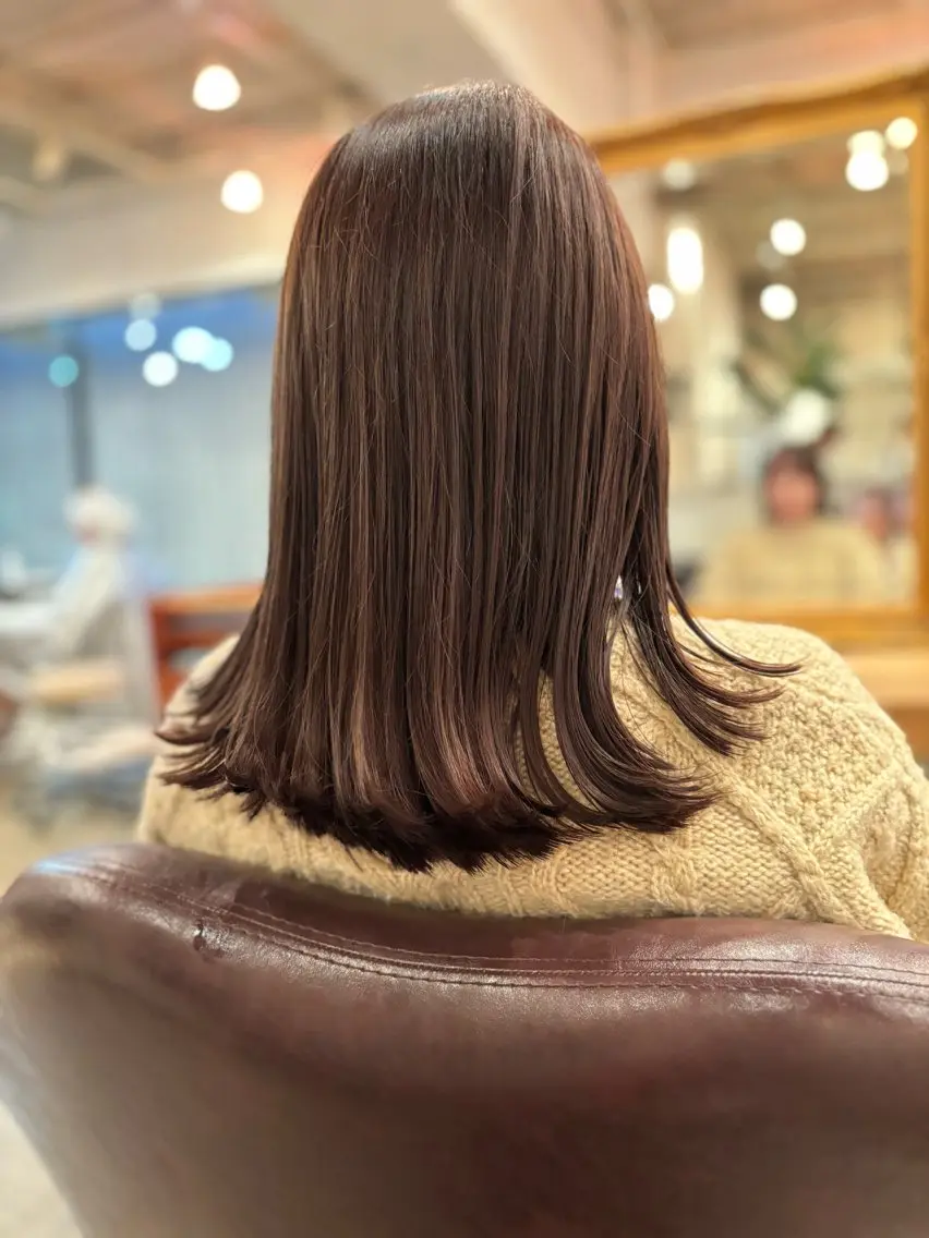 カラー ベージュカラー ラテベージュ 髪質改善カラー ベージュ🤎YUMEのヘアスタイル