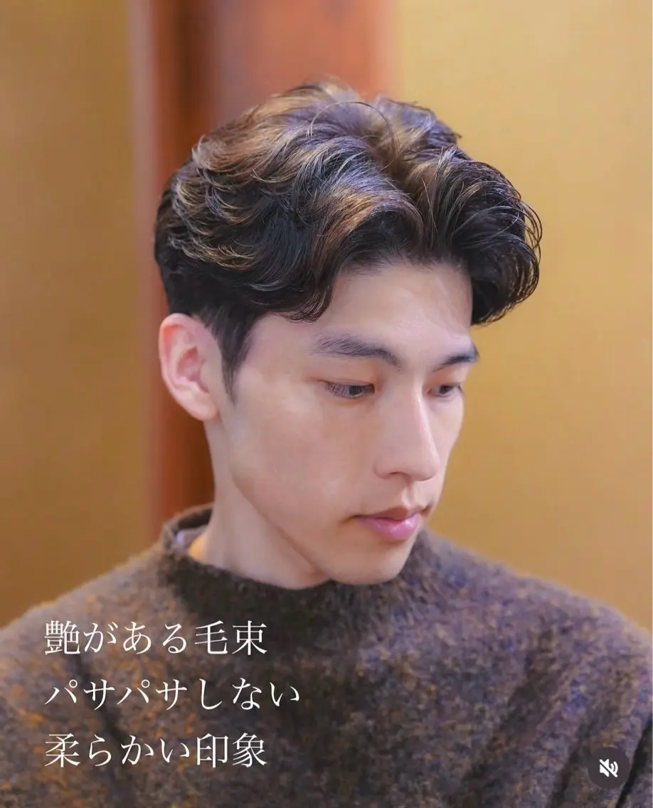 パーマ メンズ メンズショート タチカワユウキのヘアスタイル
