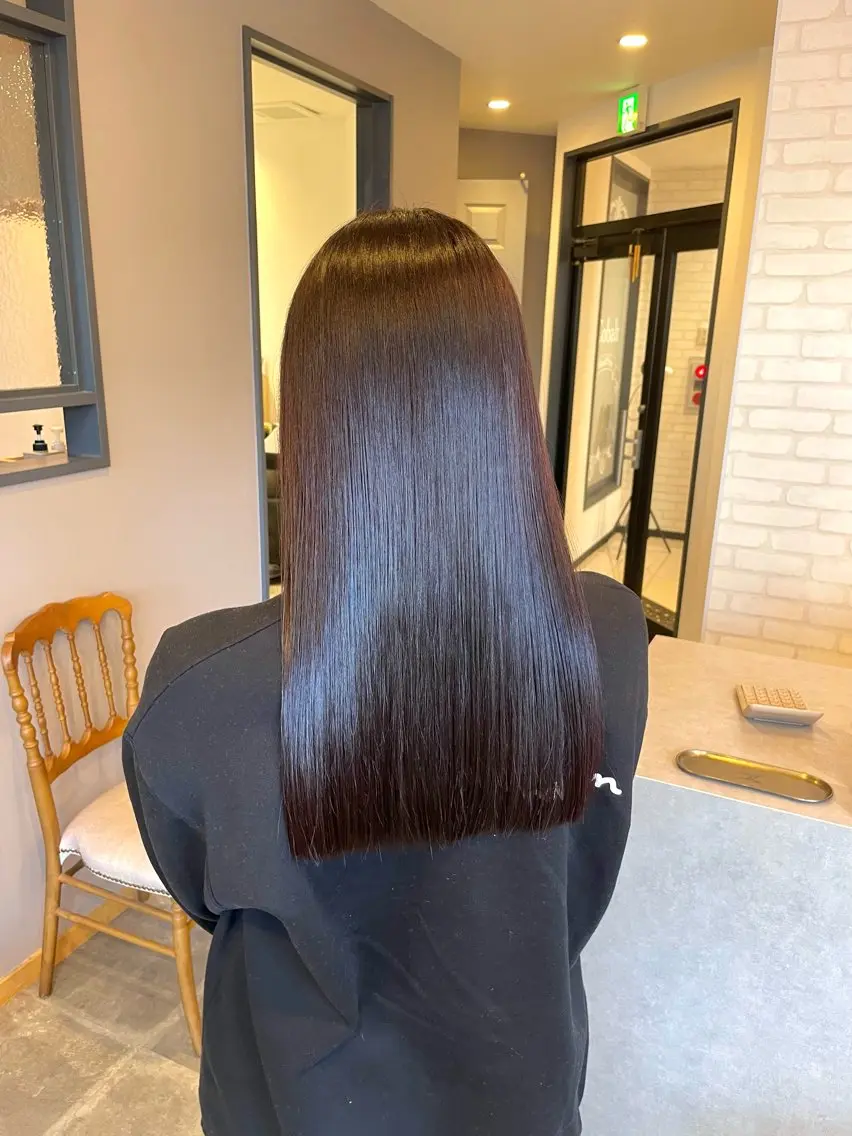 ロング カラー カット ヘアカラー 縮毛矯正 トリートメント 西村 れいのヘアスタイル