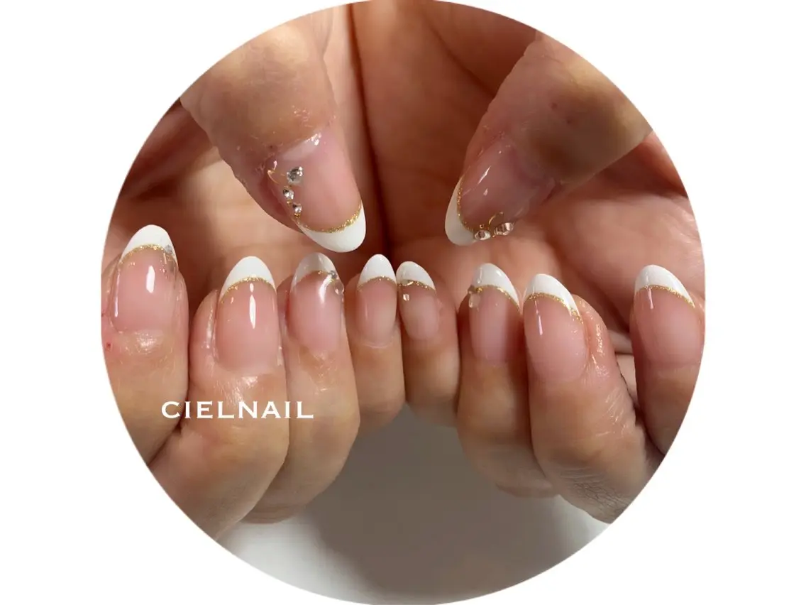 セミロング ハンドネイル cielnail 祇園のネイルデザイン