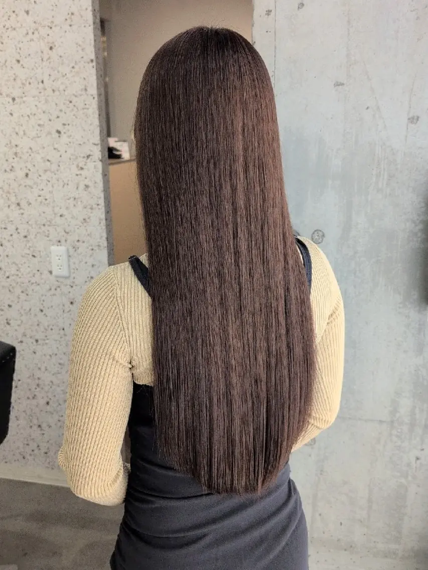 ロング 髪質改善 カット トリートメント 髪質改善.縮毛矯正 ×韓国ヘアyukiのヘアスタイル