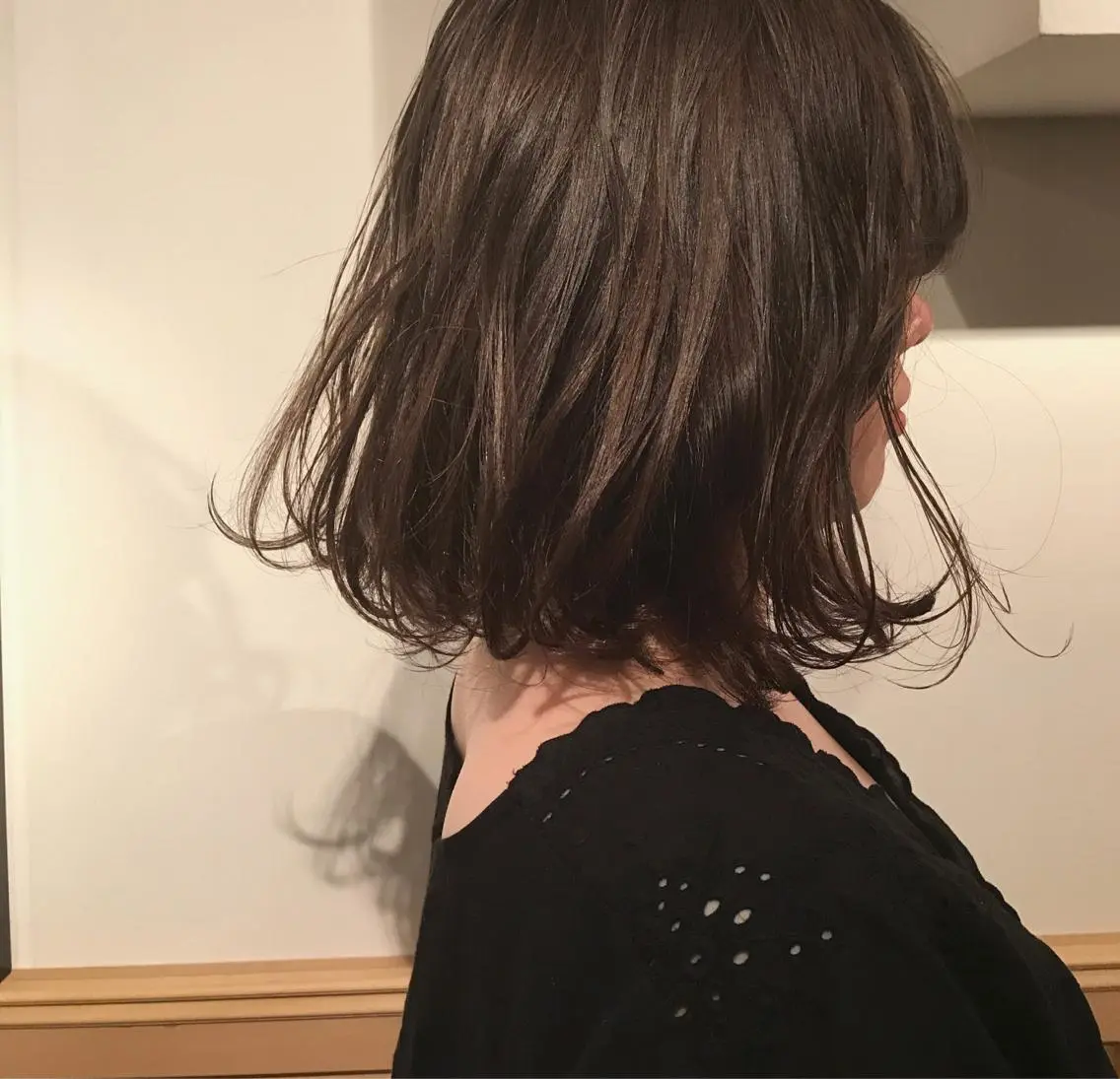 ミディアム ボブ くせ毛 ボブ♡柔らかいカラー 實松栞理のヘアスタイル