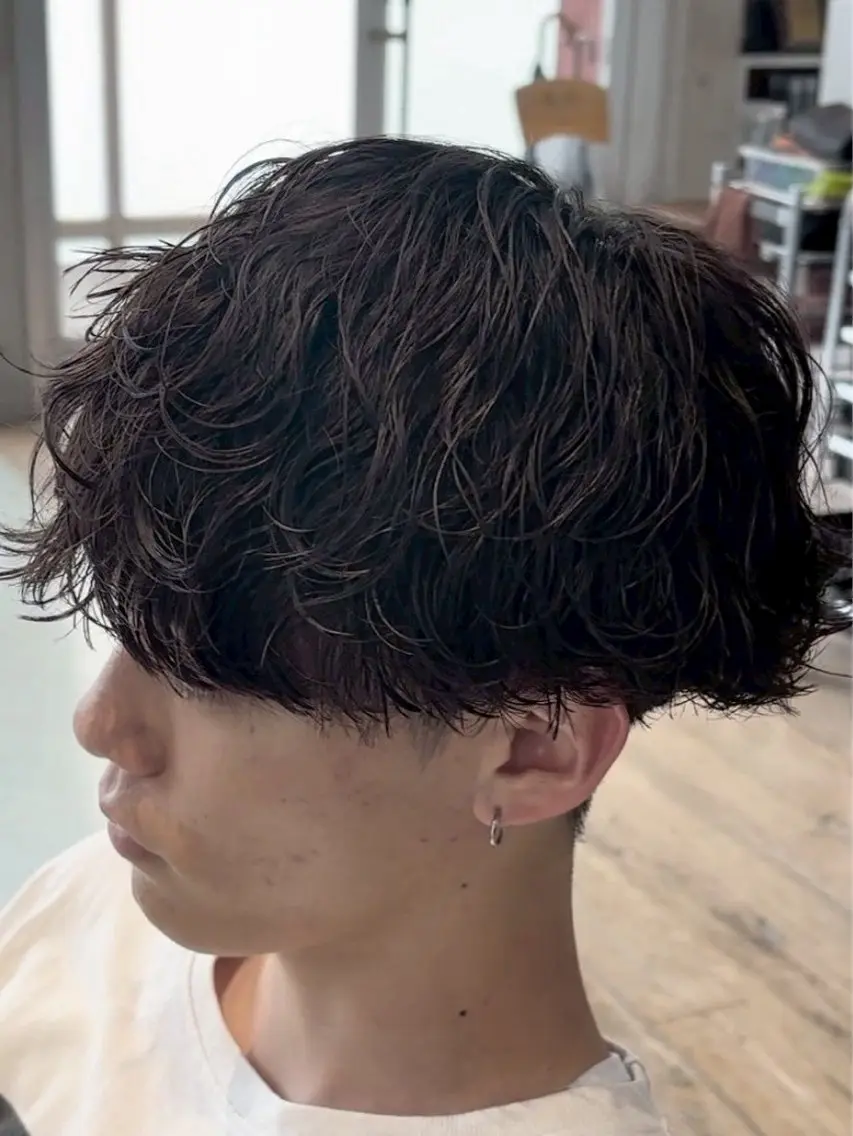 ショート パーマ メンズ カット パーマ fifthパーマ特化 ユウリのヘアスタイル