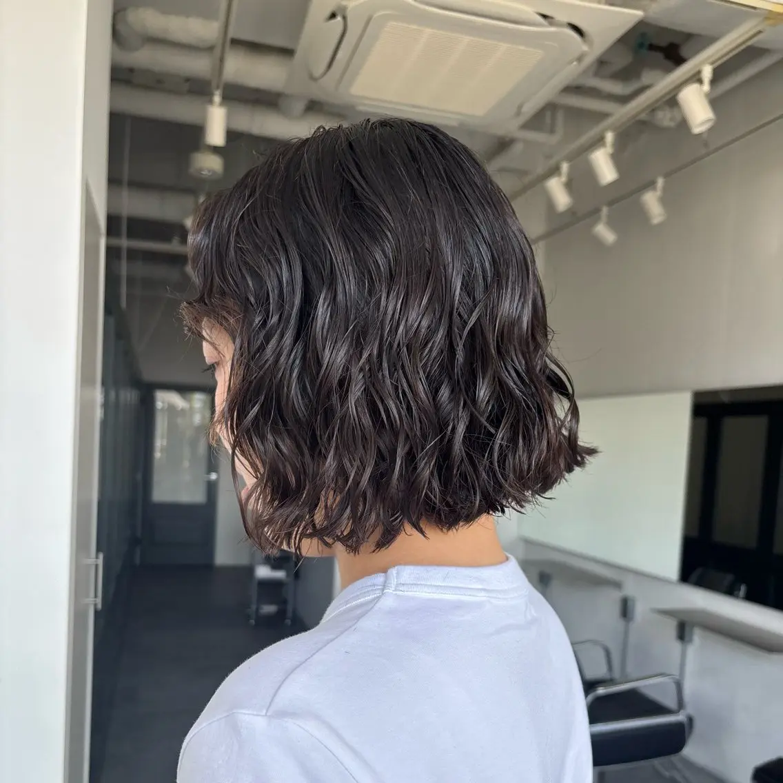 ショート パーマ カット パーマ トリートメント ハードパーマ Rico💜のヘアスタイル