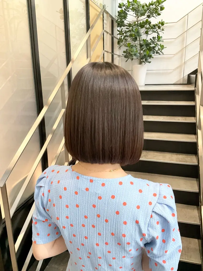 ショート ボブ カット トリートメント ヘッドスパ ヘアセット yoshi ☆のヘアスタイル