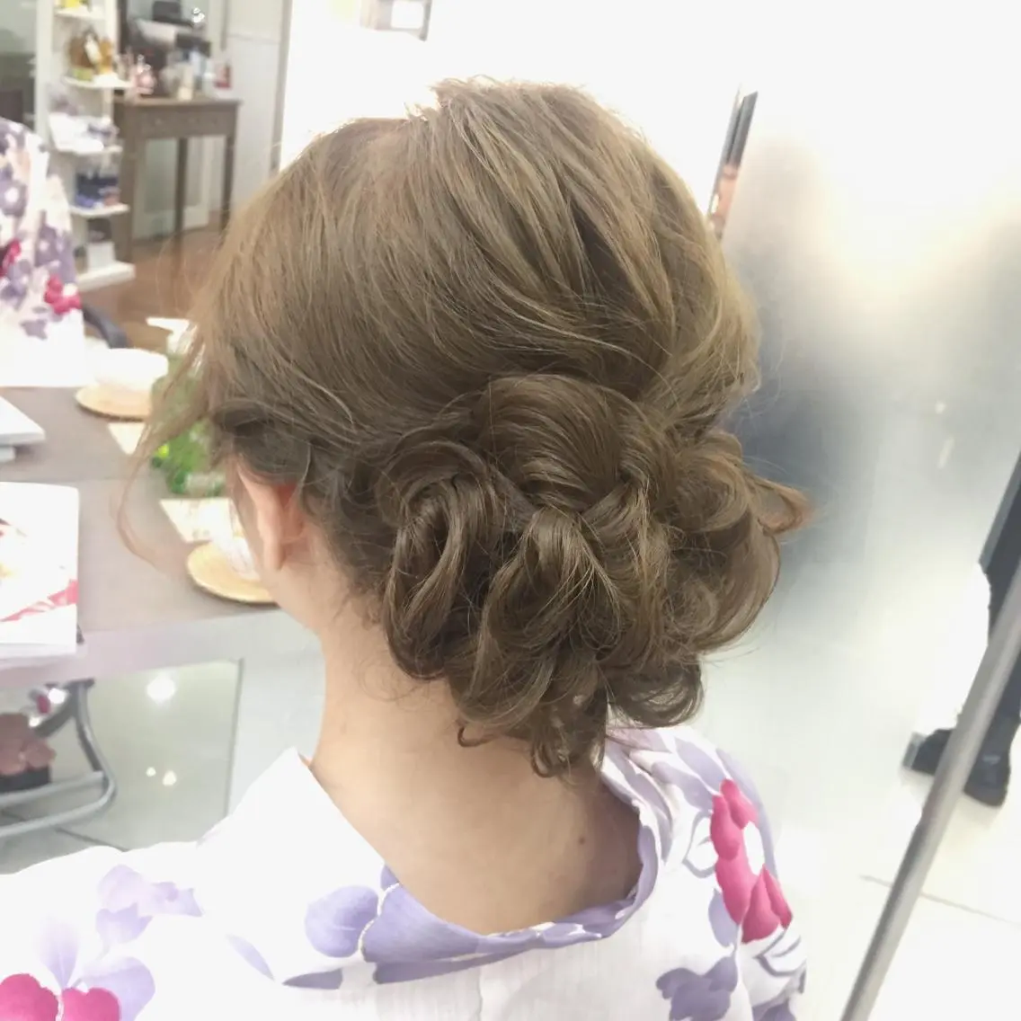 ロング ヘアアレンジ 浴衣 大平 美沙のヘアスタイル