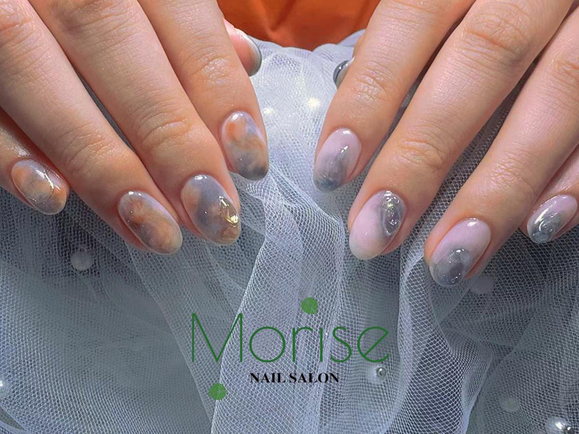 ネイル チークネイル 長さ出し フラッシュネイル フレンチネイル ガラスフレンチ ハンドネイル ハンドケア Morise Nail 原宿店のネイルデザイン