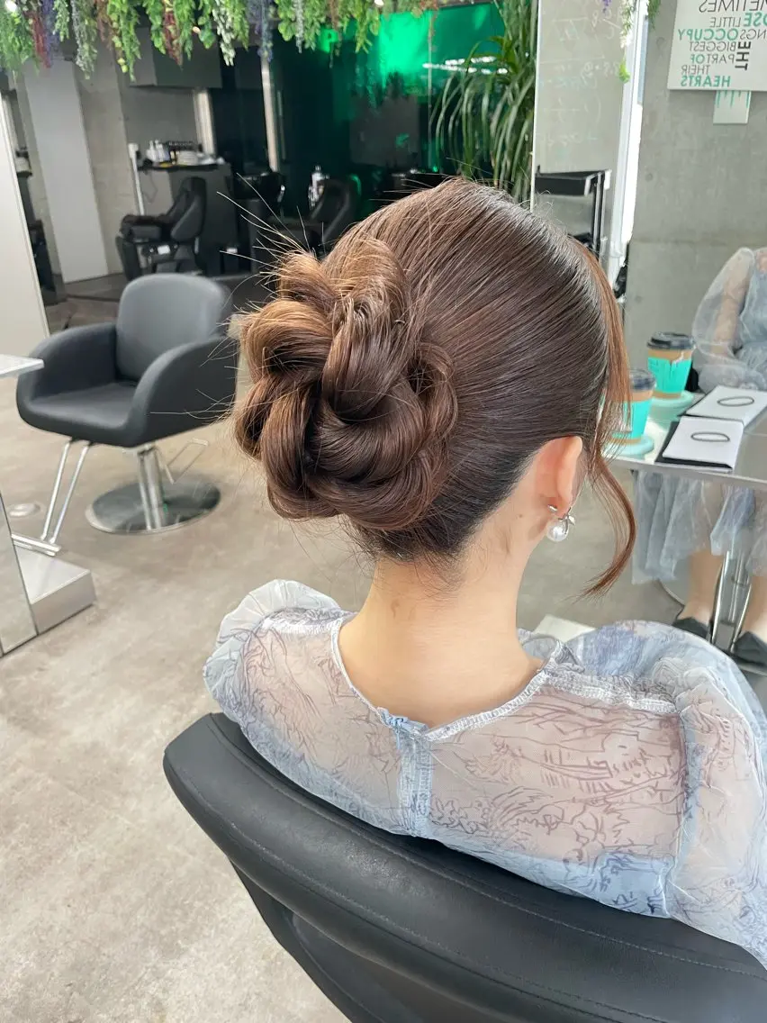 ヘアアレンジ ヘアセット 速水 ゆきののヘアスタイル