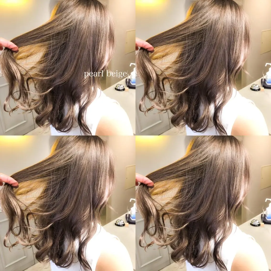 ロング カラー カット ヘアカラー ハイトーン×レイヤー カットTAKUMIのヘアスタイル