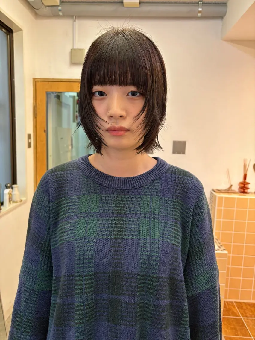 ミディアム カラー カット ヘアカラー トリートメント sakura🌸 レイヤー/韓国ヘアのヘアスタイル