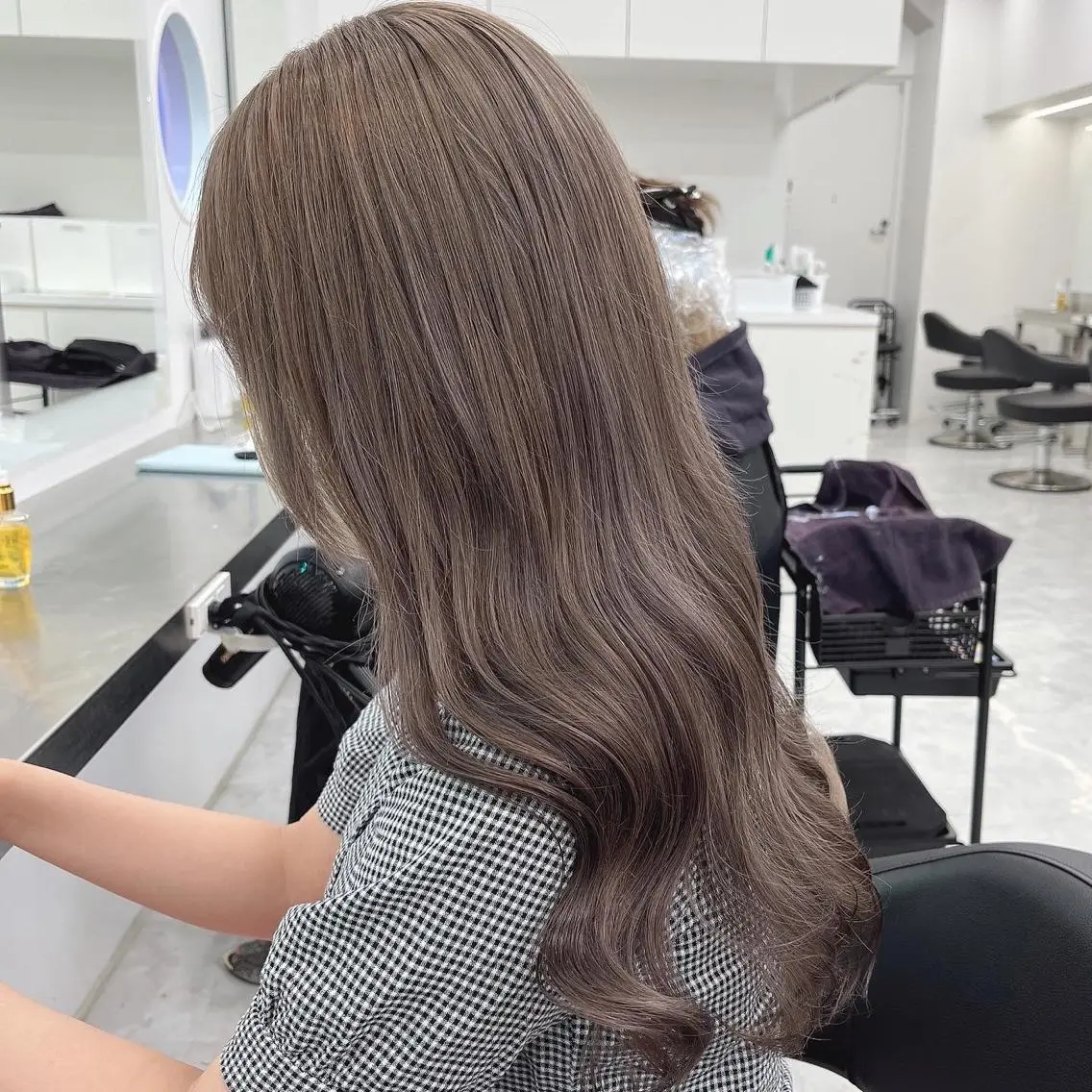 ロング カラー ヘアカラー 🍒韓国暖色ヘア NO.1🍒🪽のヘアスタイル