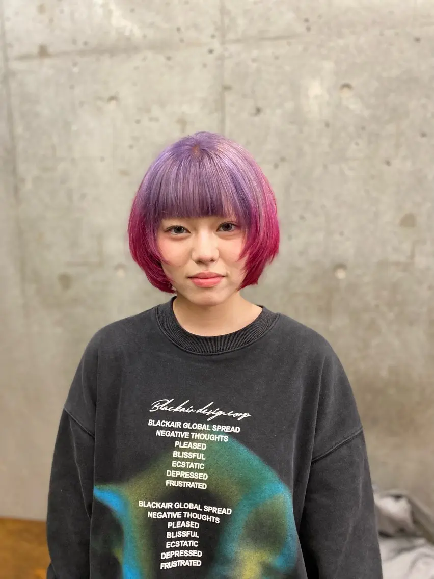 ショート カラー デザインカラー ピンクカラー カット ヘアカラー ✨️艶ハイトーン特化 ✨️佐藤望のヘアスタイル