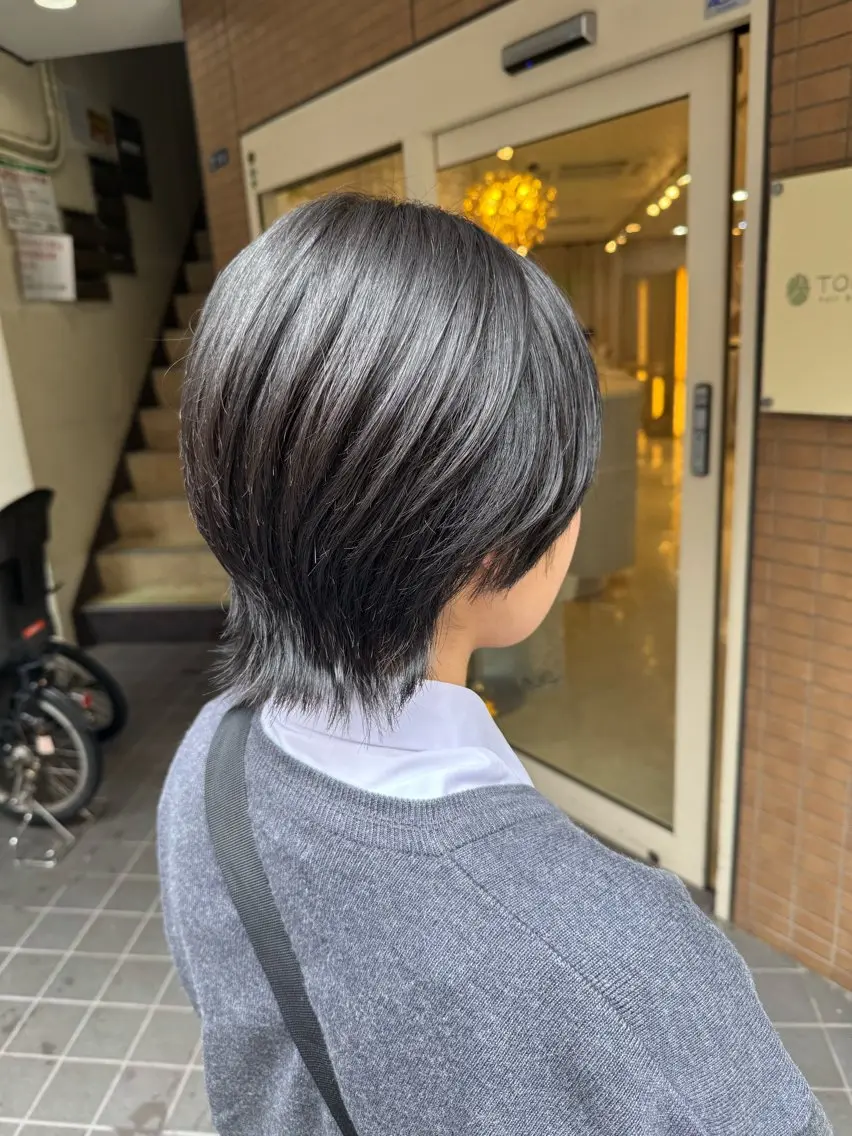 ショート ショートボブ ボブ くびれヘア ショートヘア ウルフカット NANAMI:カット モデルさん募集中💫のヘアスタイル